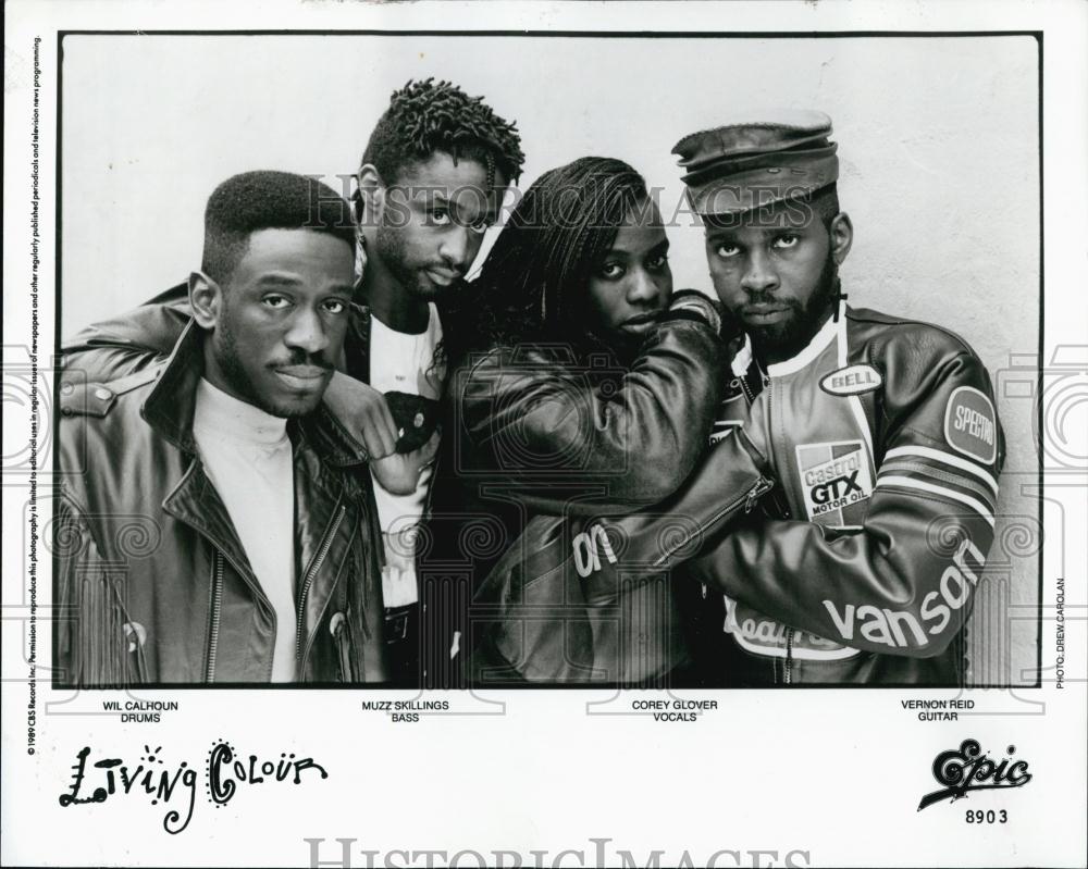 1991 Press Photo Living Colour Wil Calhoun Muzz Skillings Corey Glover Reid - Historic Images