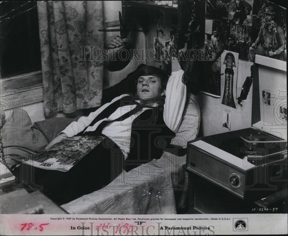 1969 Press Photo Actor Malcolm McDowell In "If" - RSL88435 - Historic Images