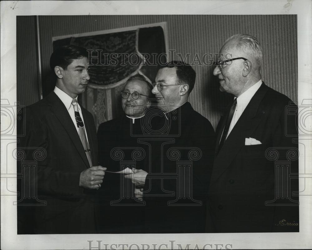 1954 Press Photo John Di Perna, Rt Rev Nazerno Proerzi Msgr John Patrick - Historic Images