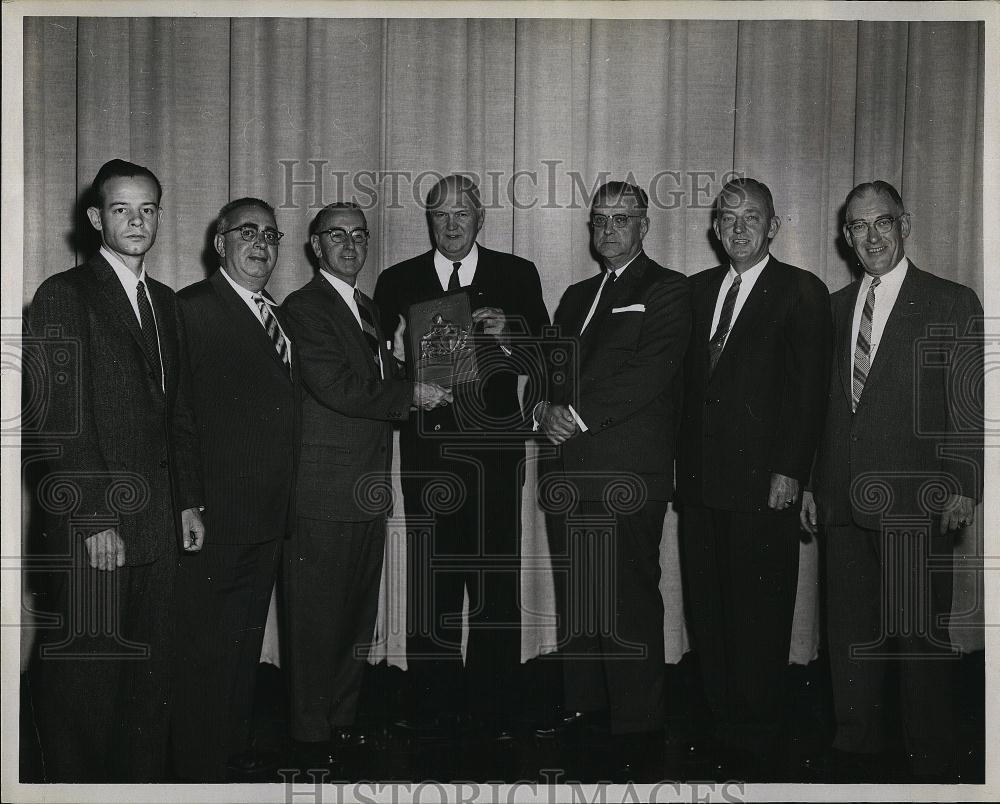 1958 Press Photo R Hoover, Dr W Bettencourt, J Murphy, Chief Heyd, A King - Historic Images