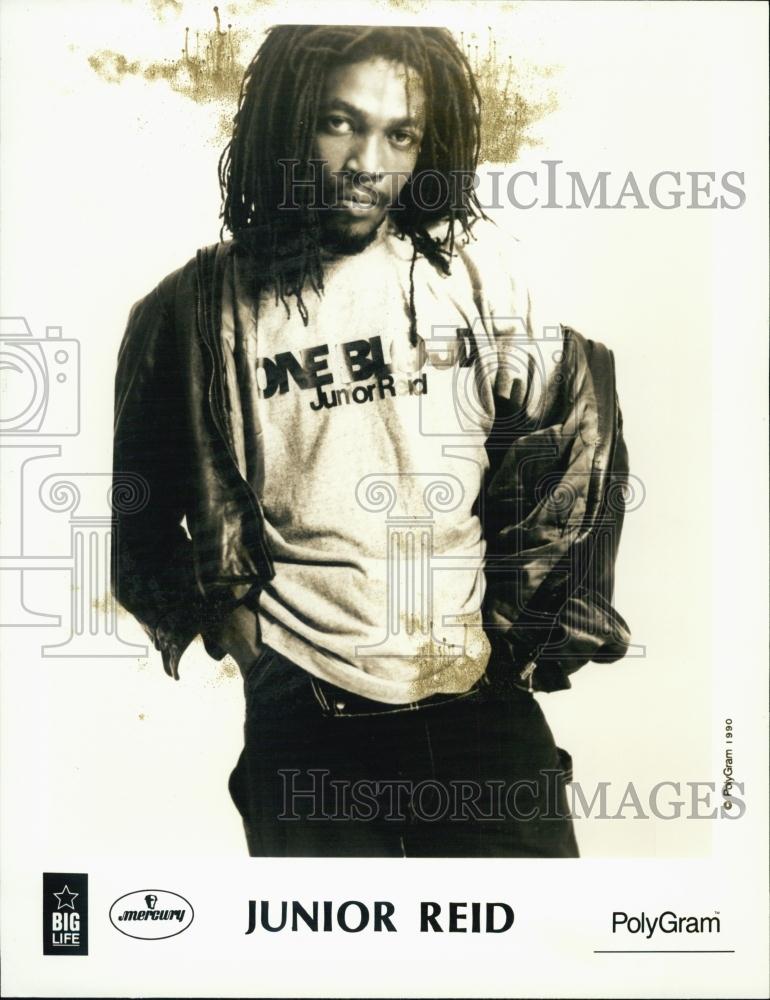 1990 Press Photo Junior Reid Jamaican reggae and dancehall musician (Wikipedia) - Historic Images