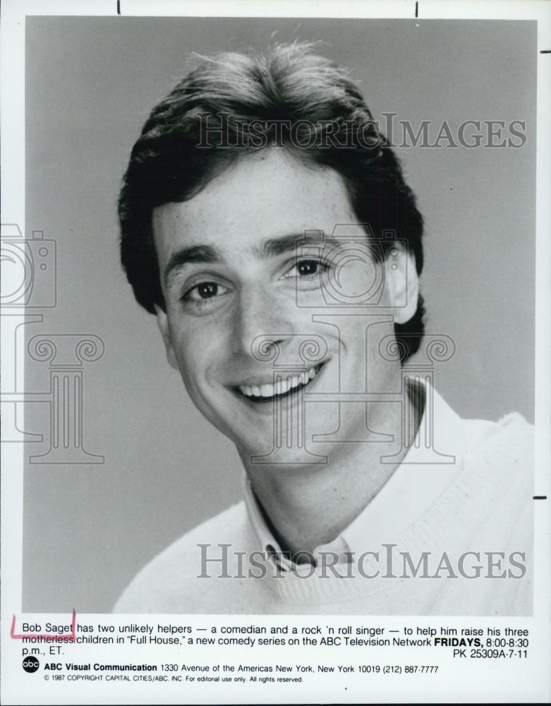 1987 Press Photo Actor Bob Saget of "Full House" - RSL03745 - Historic Images