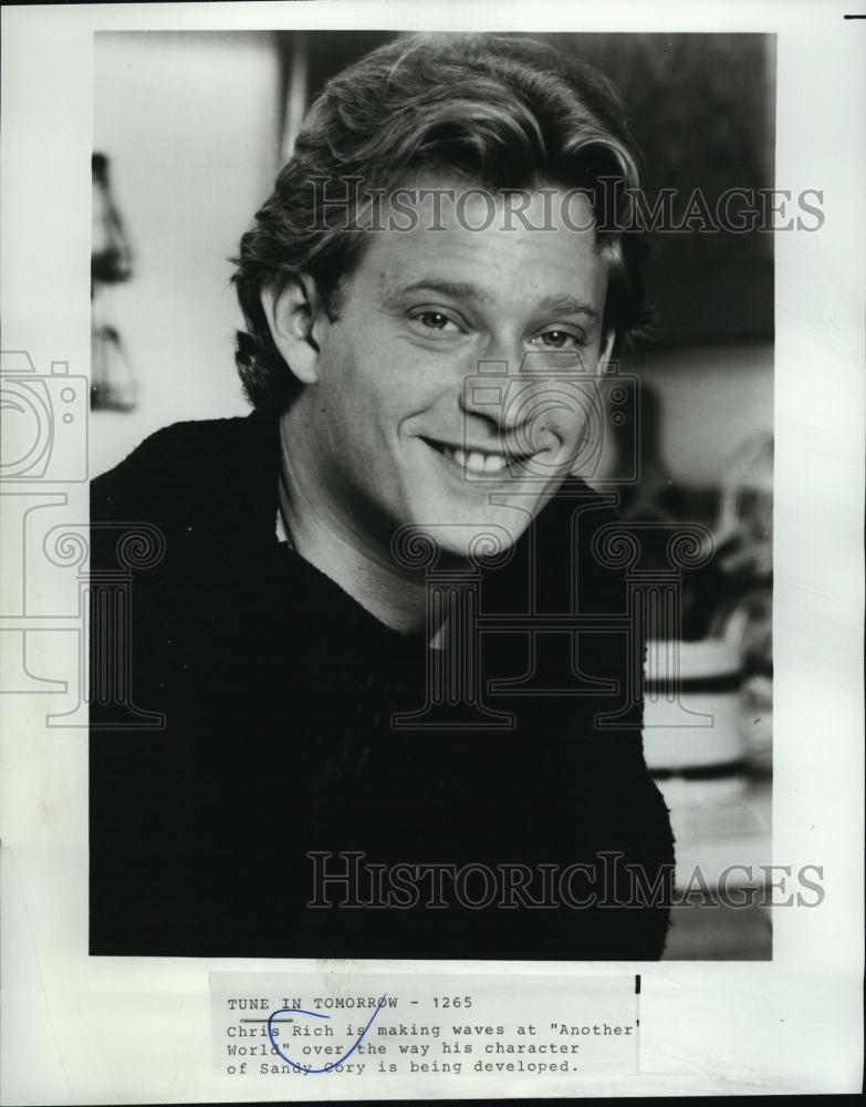 Press Photo Actor Chris Rich on "Another World" - RSL43677 - Historic Images