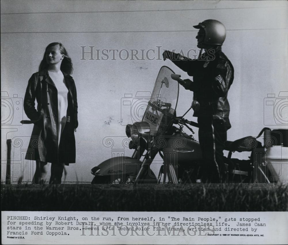 1969 Press Photo Shirley Knight, James Caan in "The Rain People" - RSL86117 - Historic Images