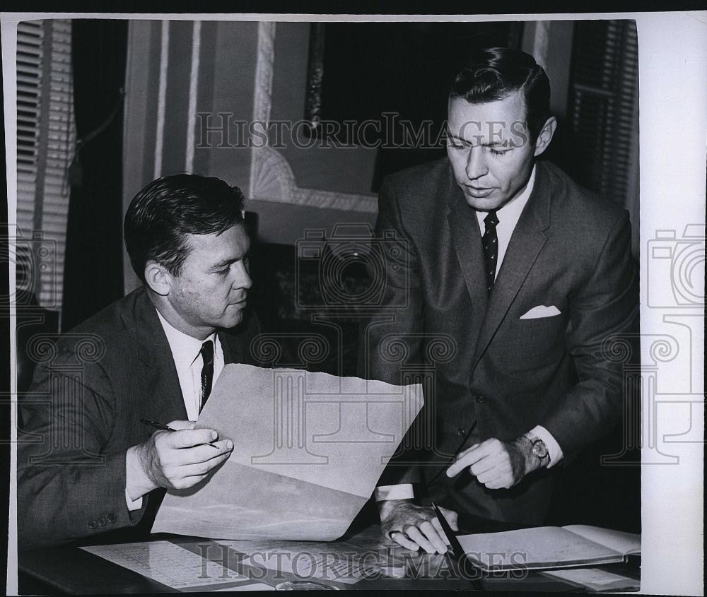 1963 Press Photo Governor&#39;s Carl Sanders Georgia &amp; Endicott Peabody Massachuetts - Historic Images