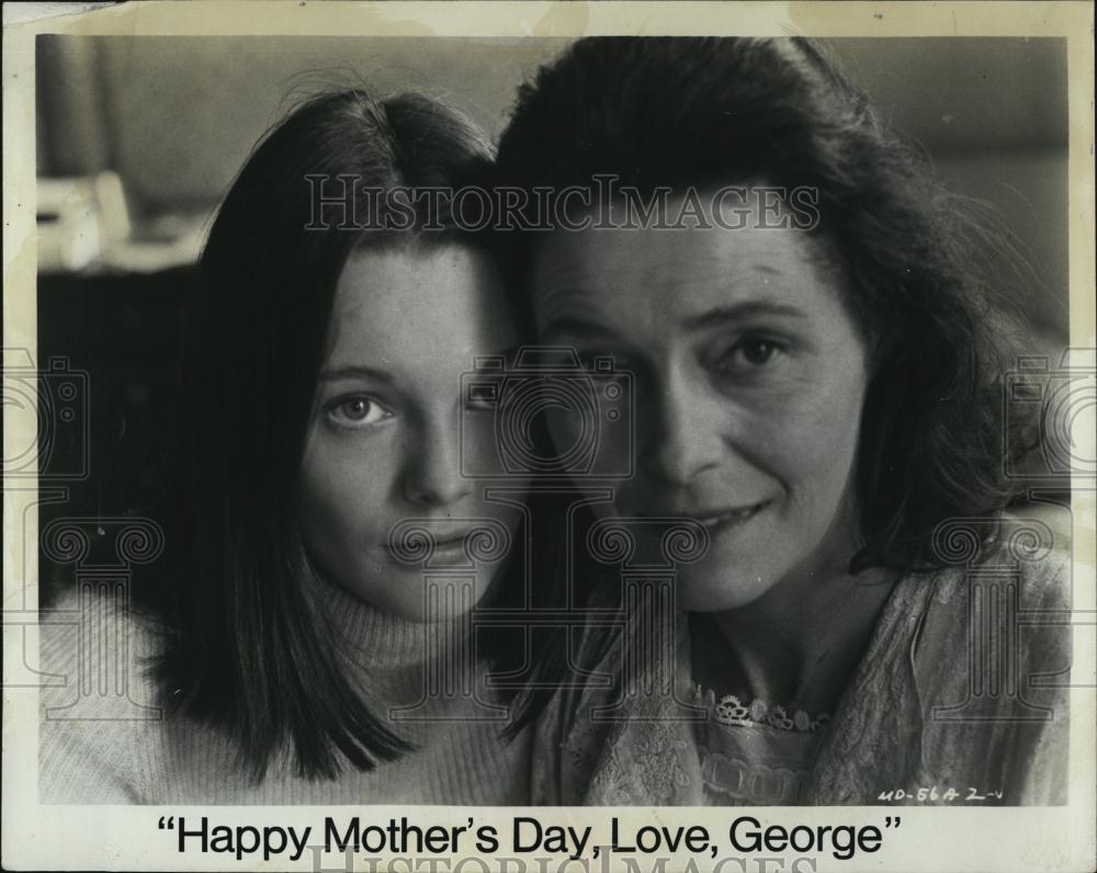 1973 Press Photo Actress Patricia Neal, Daughter Tessa Dahl "Happy Mother's Day, - Historic Images