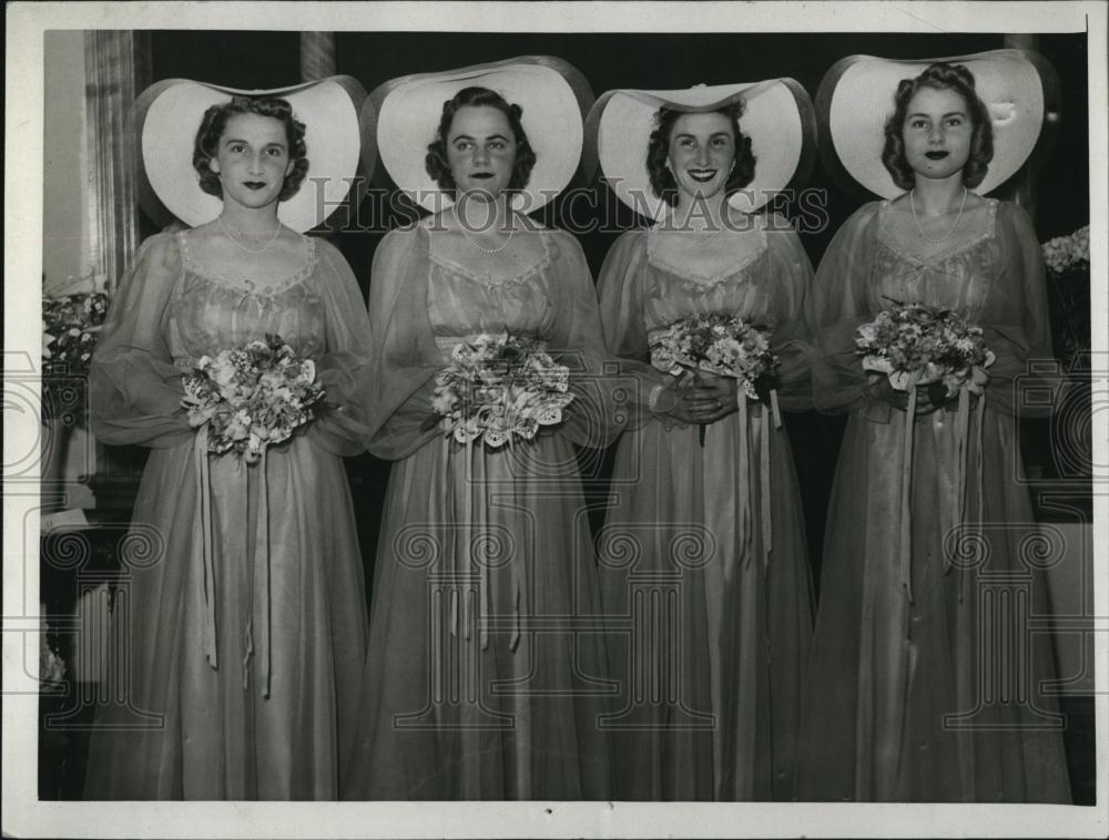 1940 Press Photo Lydia Fuller, Rita Lockwood, Mary Filler, Hope Halsey - Historic Images