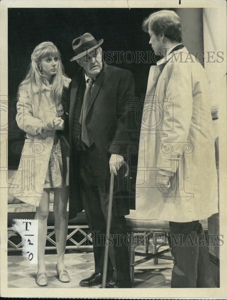 1970 Press Photo Blythe Danner Lee J Cobb Tony Call Actors To Confuse The Angel - Historic Images