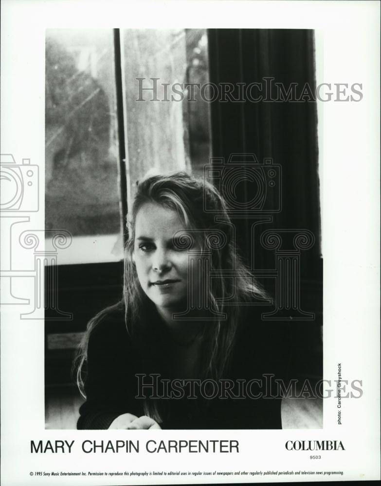 1995 Press Photo Mary Chapin Carpenter, Folk &amp; Country Music Singer, Songwriter - Historic Images