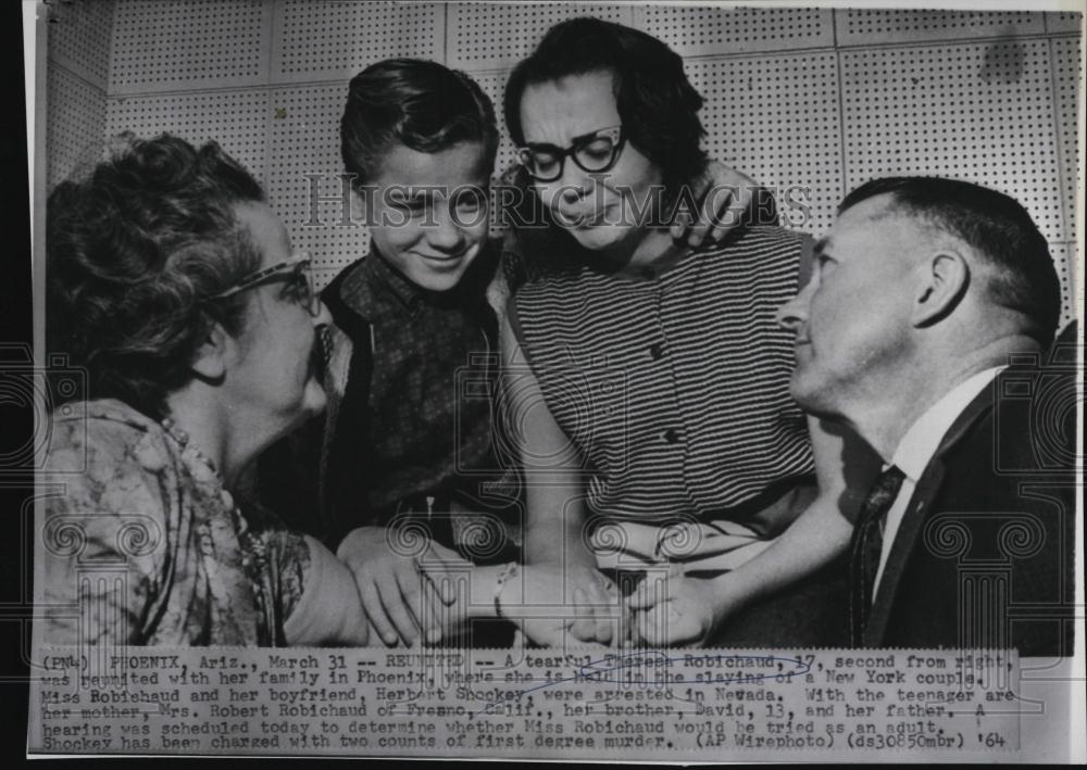 1964 Press Photo Theresa Robichaud Slaying Suspect Mother Mrs Robert David - Historic Images