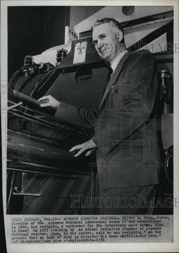 1956 Press Photo Walter H Zinn Director Argonne National Labatory - RSL41093 - Historic Images