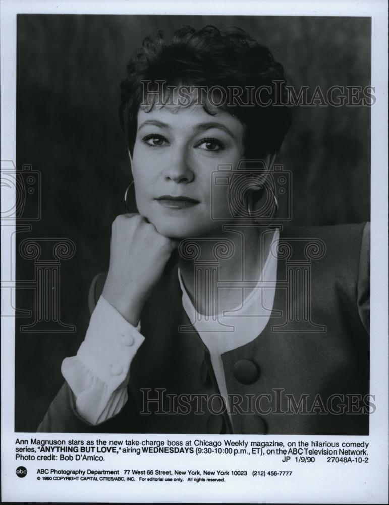 1990 Press Photo Actress Anything But Love Ann Magnuson - RSL83557 - Historic Images