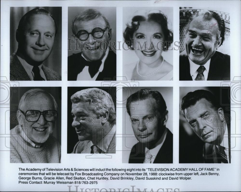 1988 Press Photo TV Academy Hallof Fame Jack Benny, George Burns, Gracie Allen - Historic Images