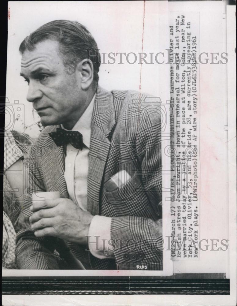 1961 Press Photo English Actor, Director Sir Laurence Olivier - RSL59573 - Historic Images