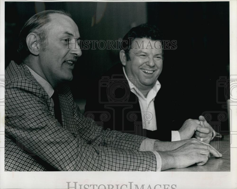 1973 Press Photo William Kaduson &amp; John Clancy UPI exec editor - RSL68799 - Historic Images