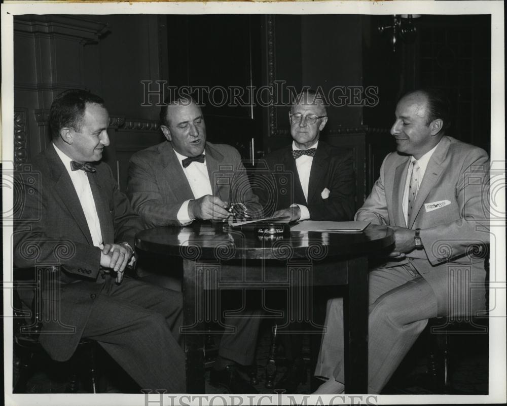 1956 Press Photo Greater Boston Achievement Awards Richard Preston, Rufus Hale - Historic Images