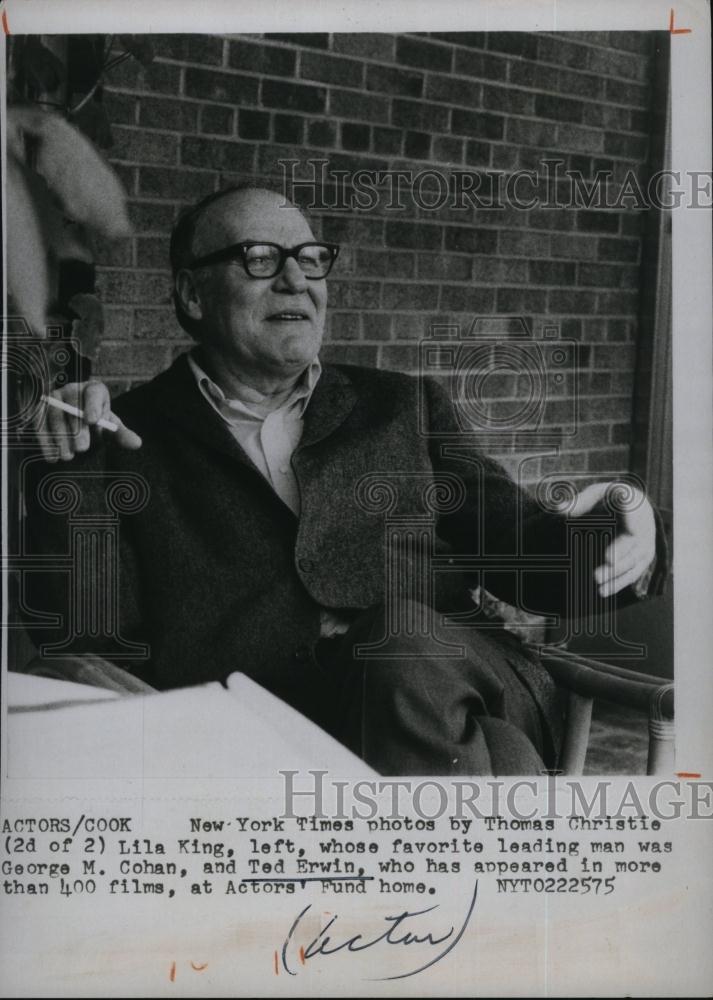 1975 Press Photo Ted Erwin at Actors&#39; Fund home - RSL94327 - Historic Images