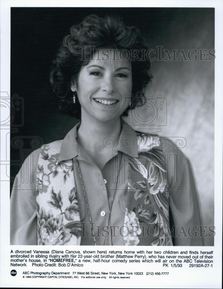 1993 Press Photo Diana Canova Stars In &quot;Homefree&quot; - RSL59057 - Historic Images