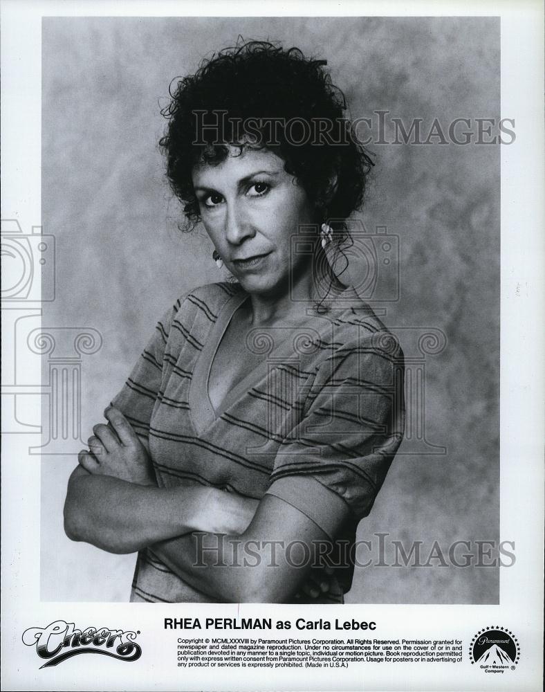 1989 Press Photo Actress Rhea Perlman As Carla Lebec In "Cheers" - RSL81765 - Historic Images