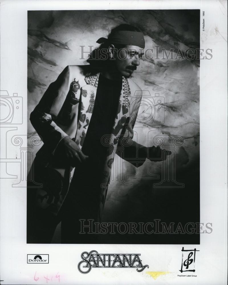 2002 Press Photo Carlos Santana, Mexican Rock Guitarist of Santana Band - Historic Images