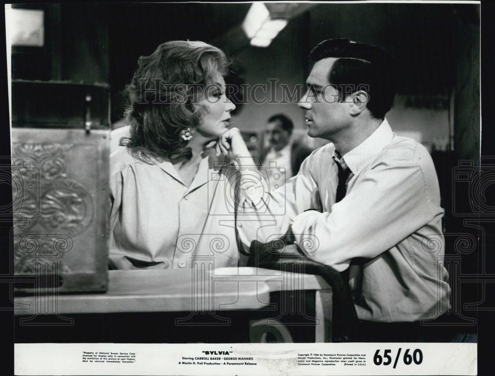 1965 Press Photo Ann Sothern and George Maharis in a scene from "Sylvia" - Historic Images