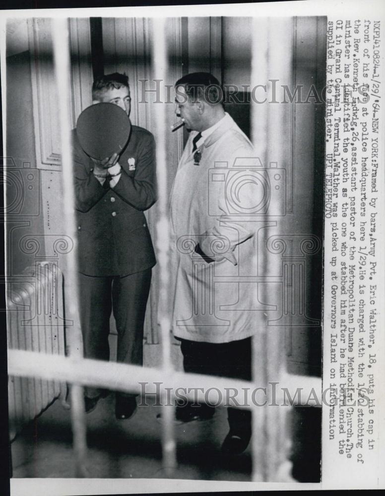 1954 Press Photo Eric Walther Charged With Murder of Kenneth Ludwig - RSL01087 - Historic Images