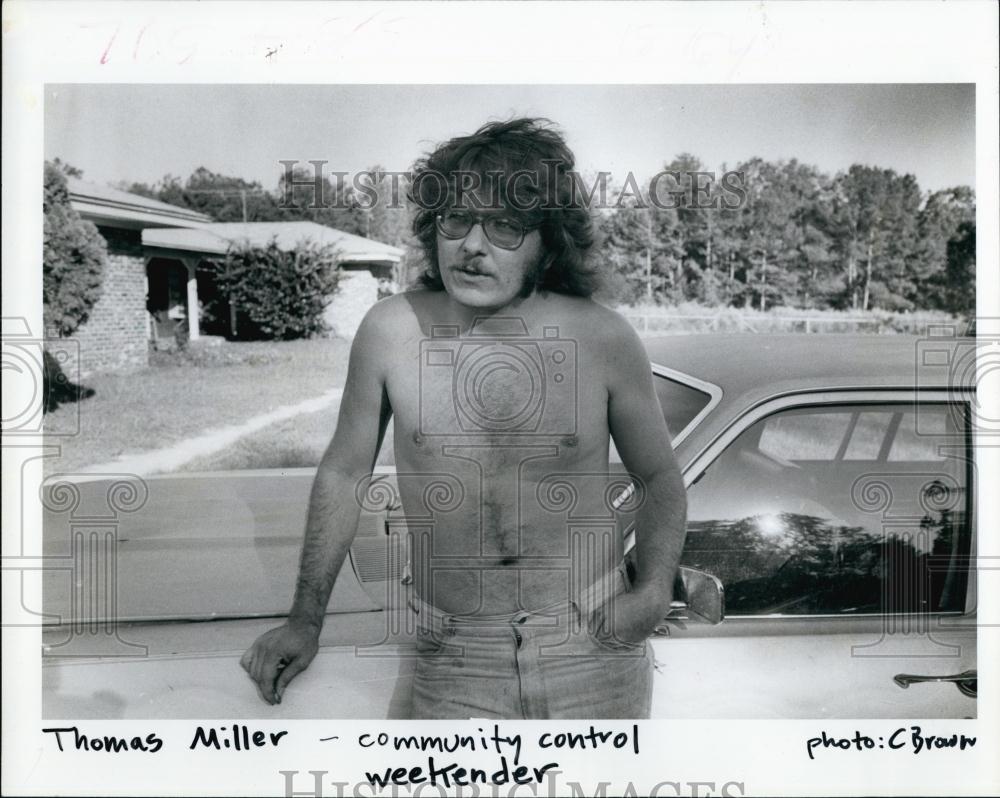 1985 Press Photo Thomas Miller, Community Control Weekender, House Arrest - Historic Images