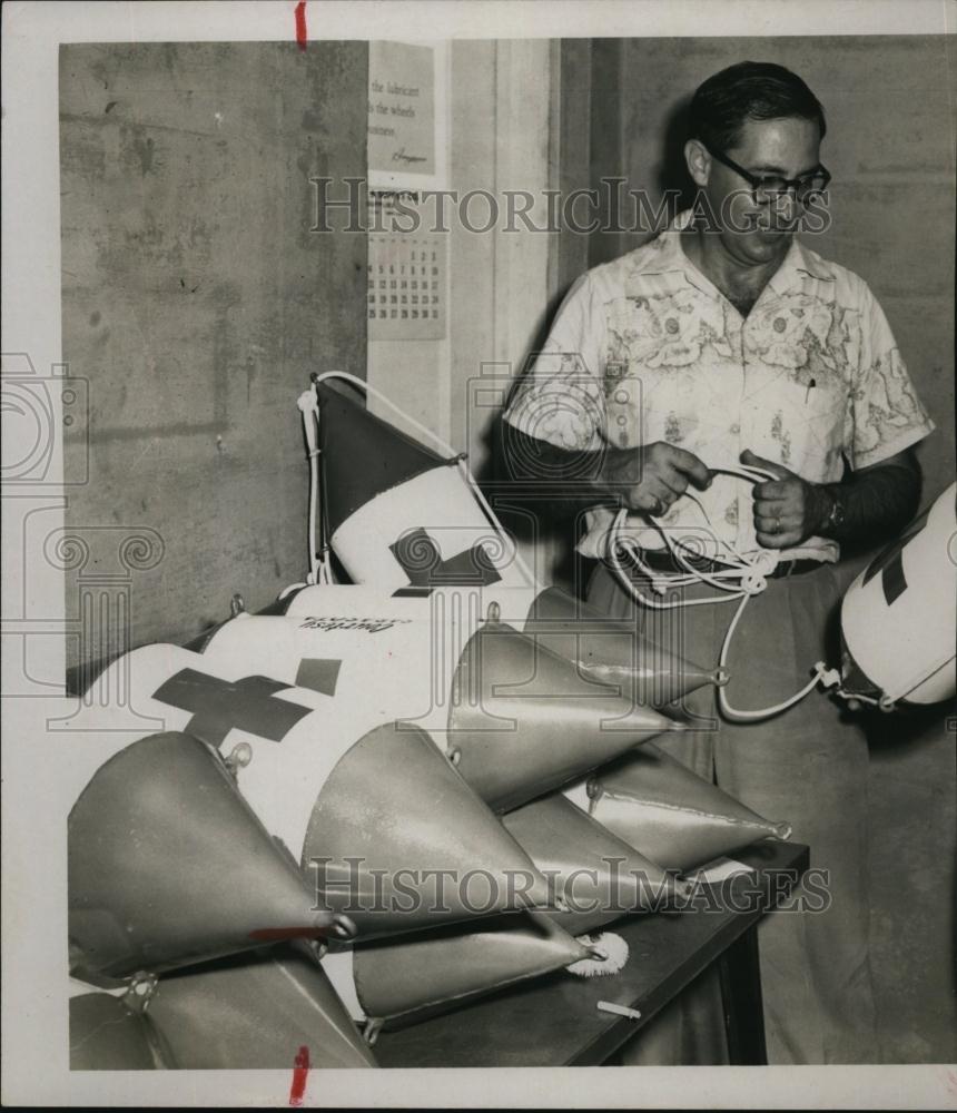 1957 Press Photo Chicago Tribune Writer Nick Poulos - RSL95265 - Historic Images