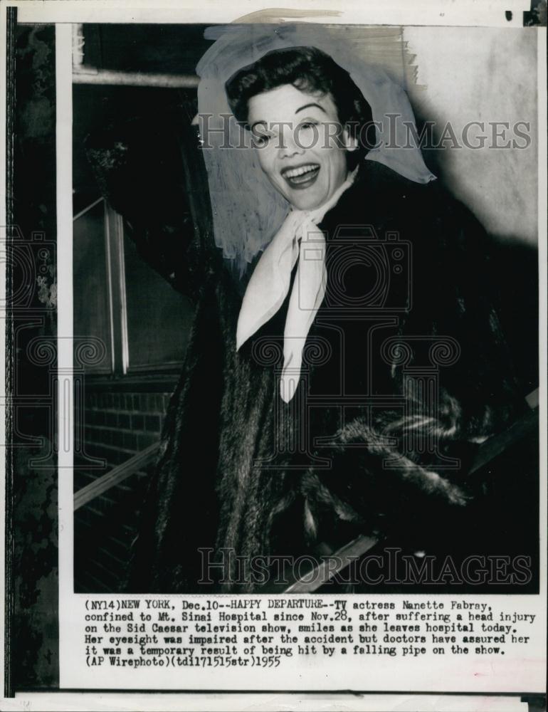 1955 Press Photo Actress Nanette Fabray - RSL60401 - Historic Images