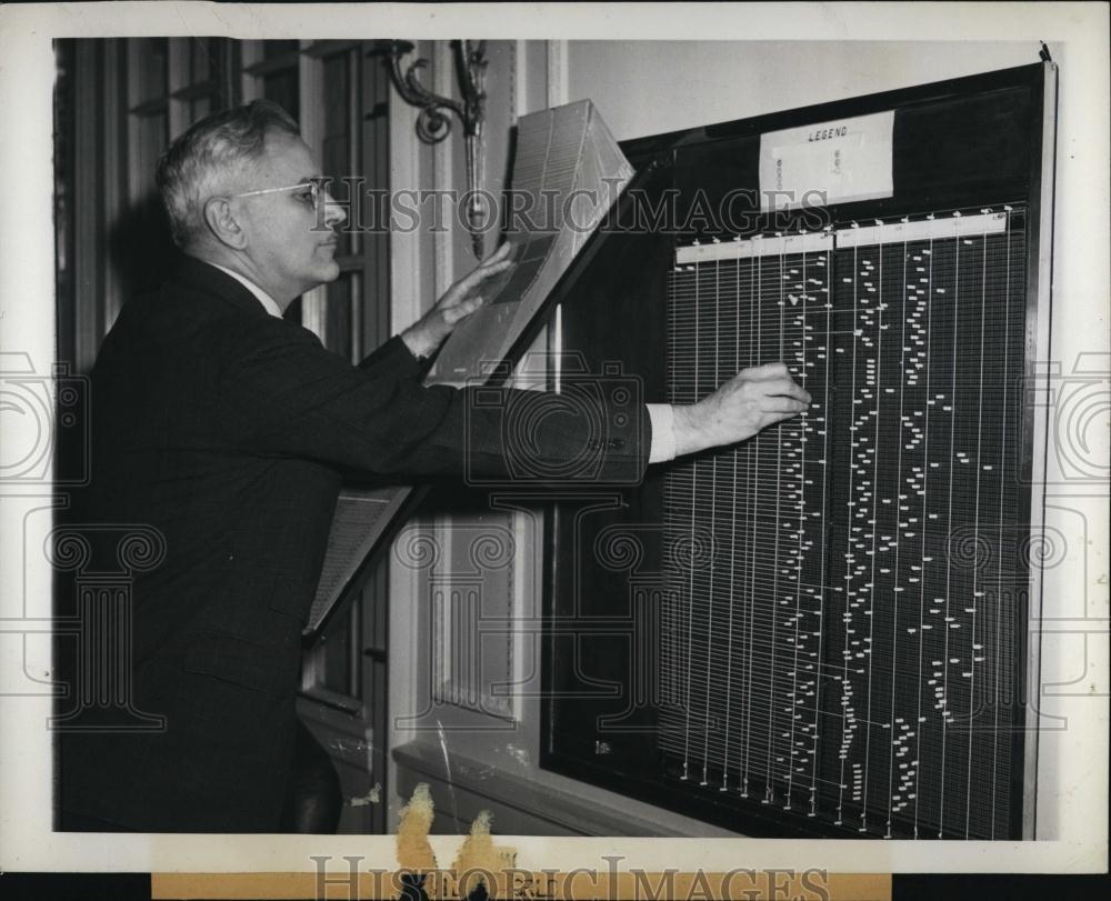 1944 Press F Lloyd Wassell Shows His Production Control Board - RSL39111 - Historic Images