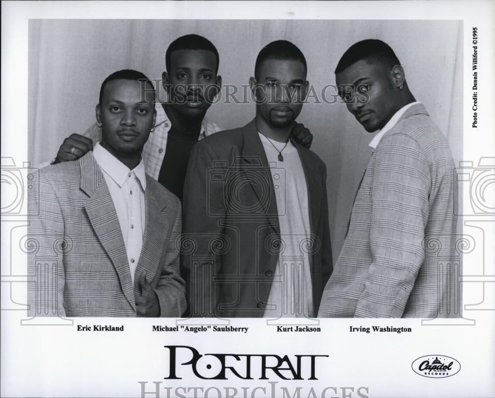 1995 Press Photo Eric Kirkland, Angelo Saulsberry, Kurt Jackson of Portrait - Historic Images