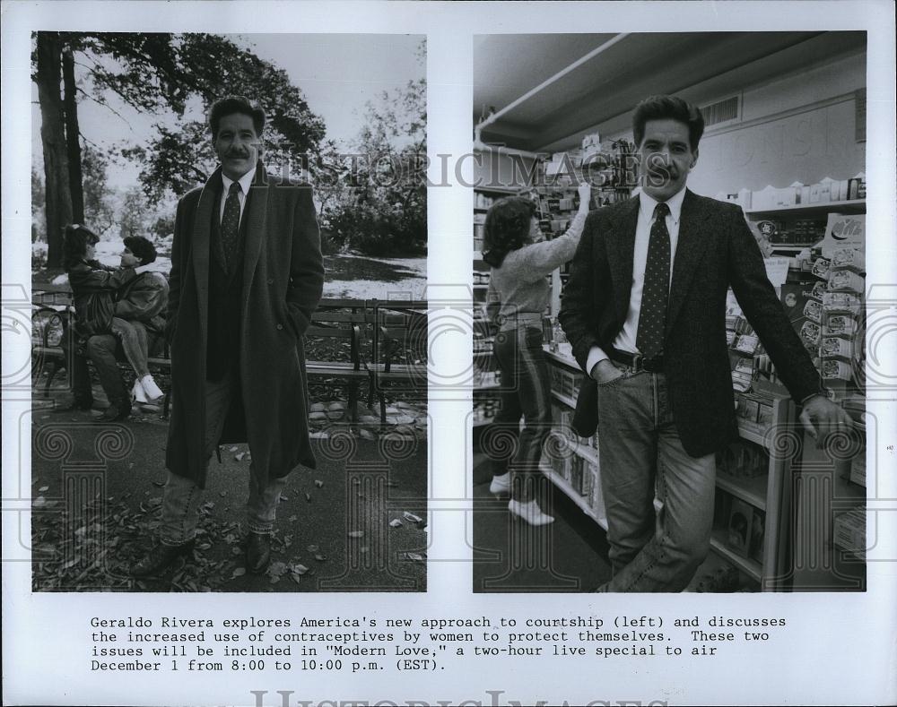 1995 Press Photo Host Geraldo Rivera for "Modern Love" - RSL85419 - Historic Images