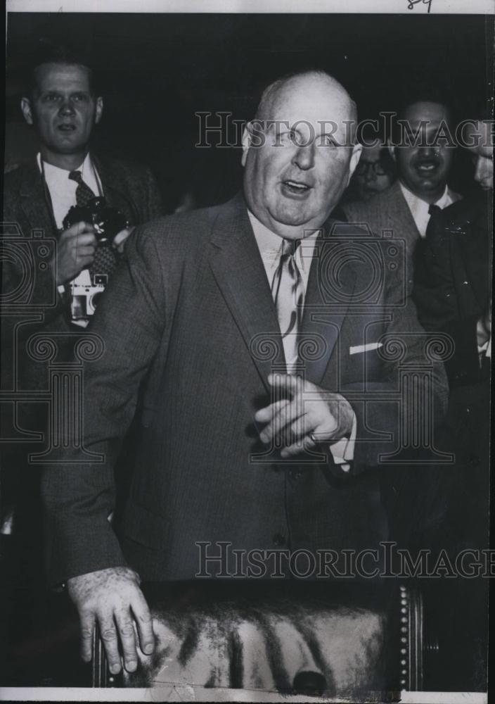 1957 Press Photo Teamsters Union President Dave Beck Arrives Senate Caucus Room - Historic Images