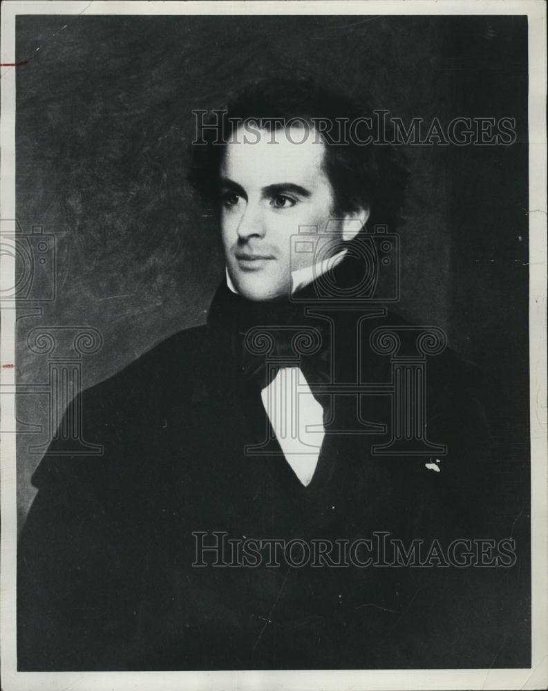 1991 Press Photo of portrait of author Nathaniel Hawthorne - RSL45843 - Historic Images