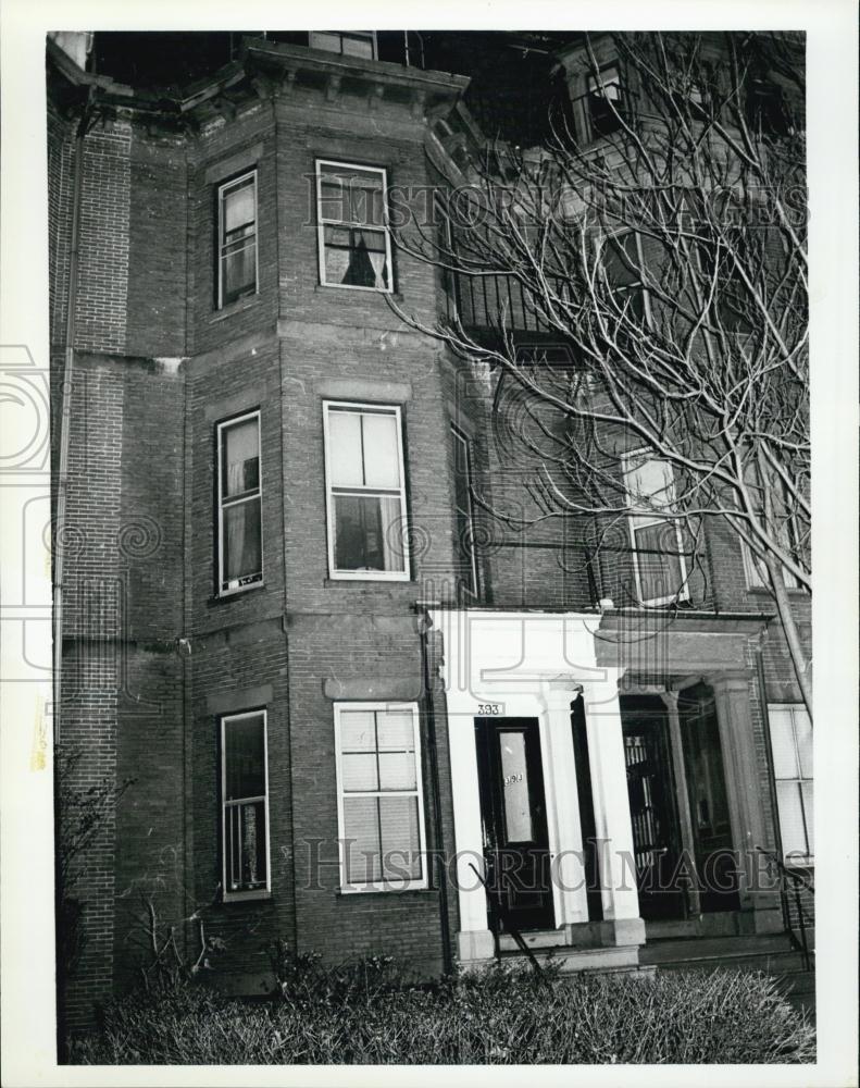 1981 Press Photo Exterior building of Murder Scene Terry Redlich 363 beacon st - Historic Images