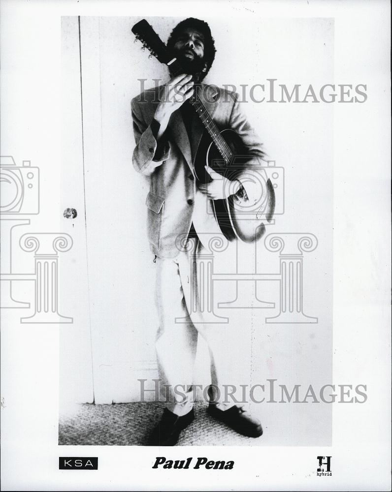 2001 Press Photo Popular Musician Paul Pena With Guitar - RSL81643 - Historic Images