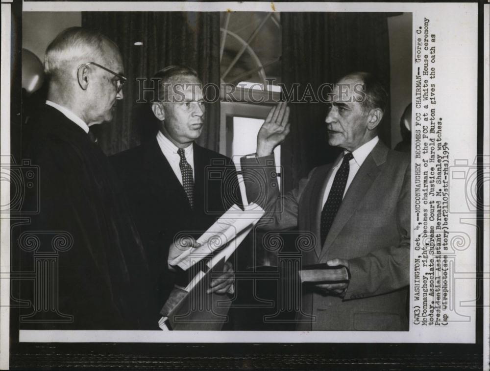 1954 Press Photo George C McConnaughey becomes chairman of FCC - RSL95827 - Historic Images