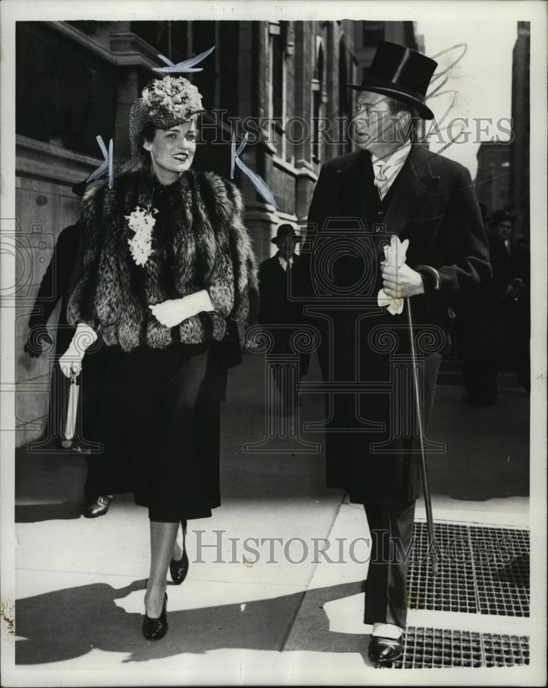 1939 Press Photo New York society&#39;s Mr &amp; Mrs William Burden in Easter finery - Historic Images