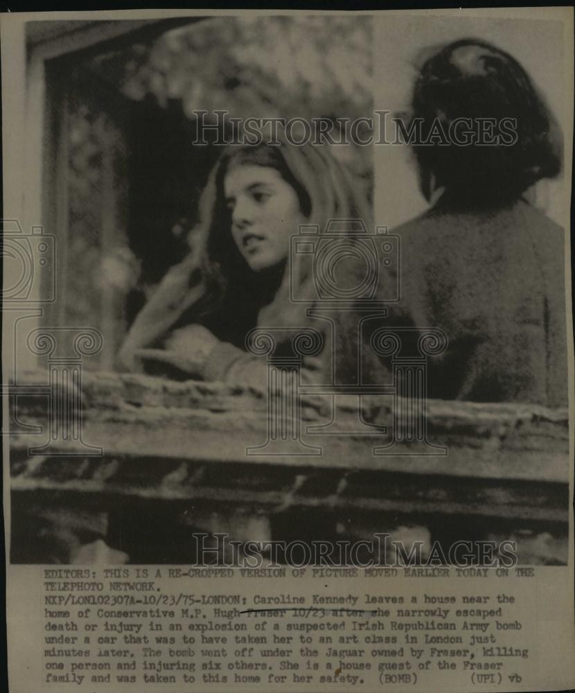 1975 Press Photo Caroline Kennedy Near Death in Explosion - RSL92947 - Historic Images