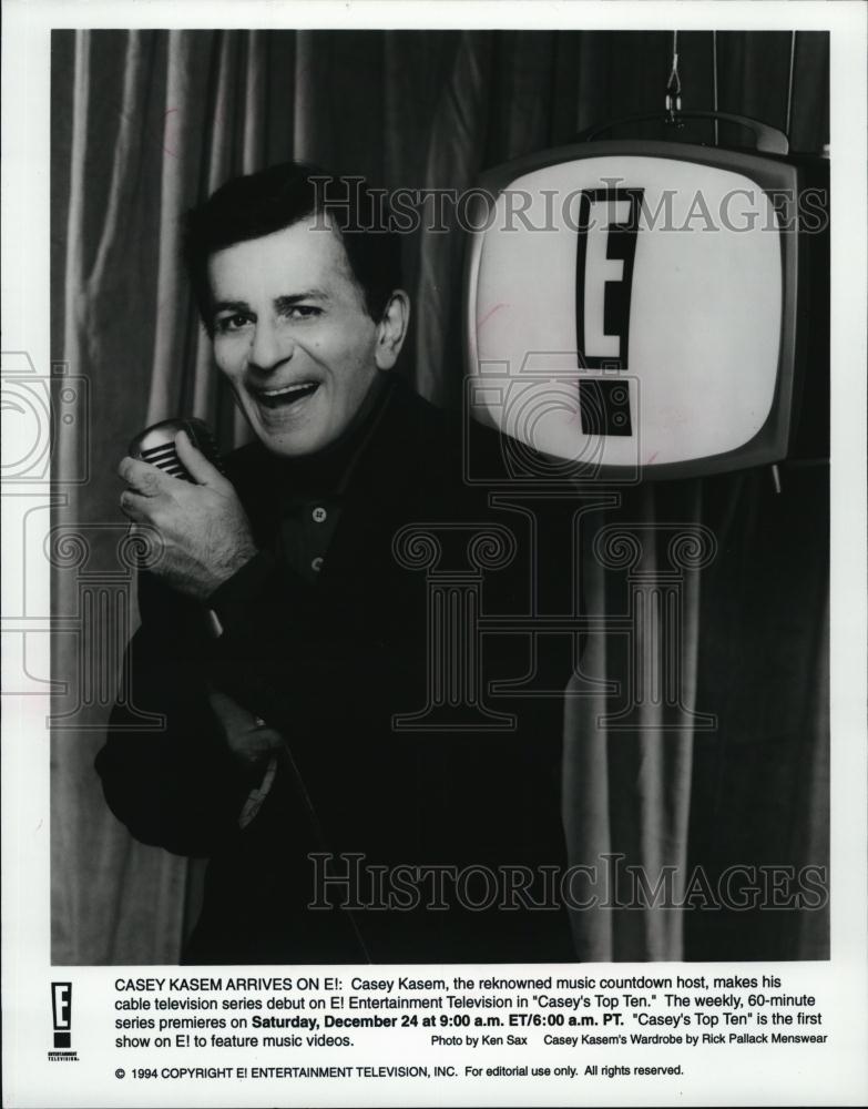 2000 Press Photo Casey Kasem Arrives on &quot;E!&quot; - Entertainment Television - Historic Images