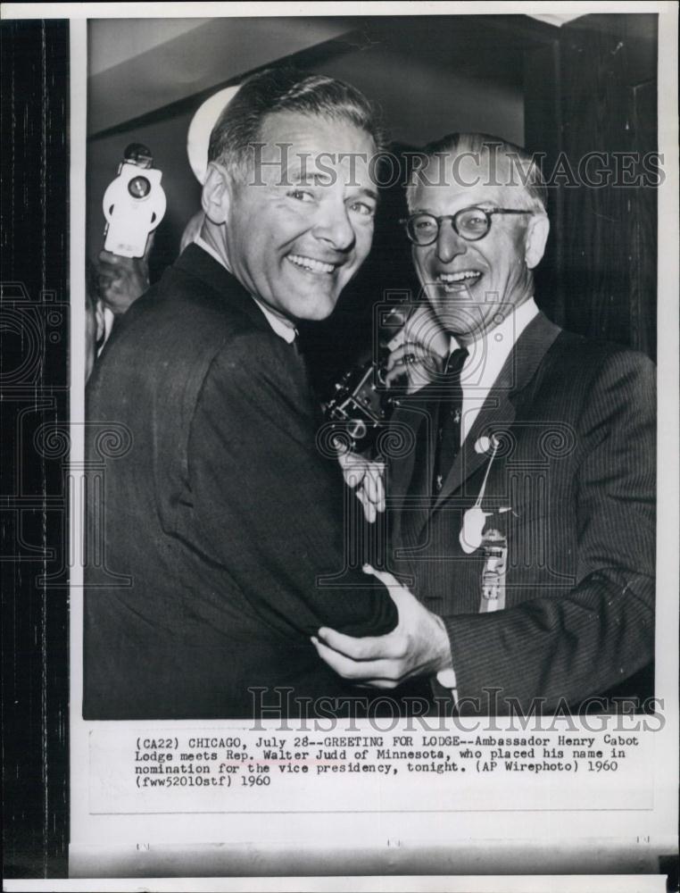 1969 Press Photo Ambassador Henry Cabot Lodge Rep Walter Judd - RSL66033 - Historic Images