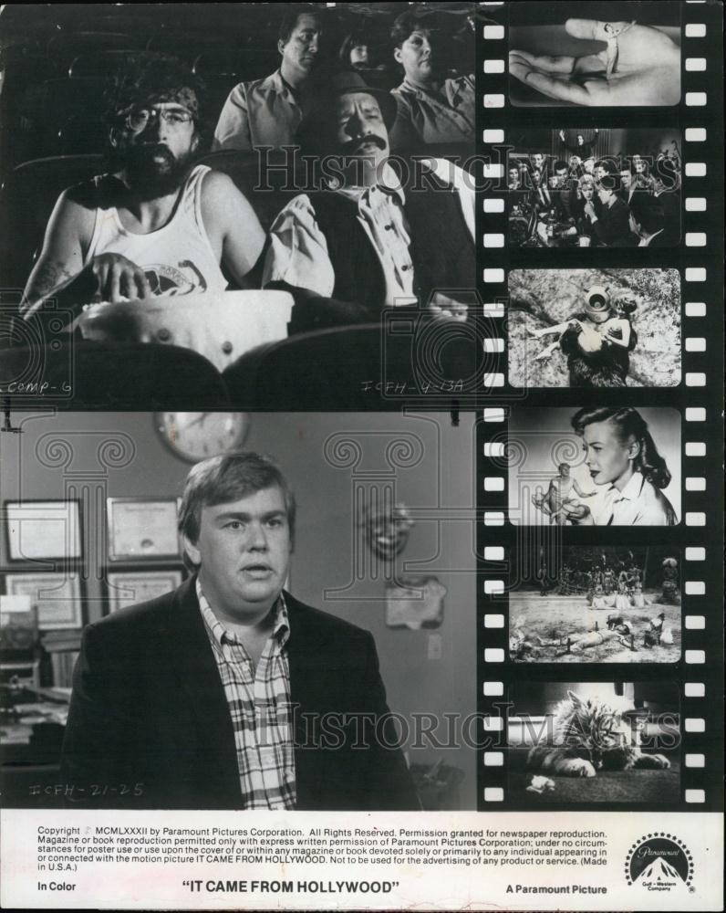 1986 Press Photo Comedian John Candy in &quot;It Came from Hollywood&quot; - RSL61445 - Historic Images