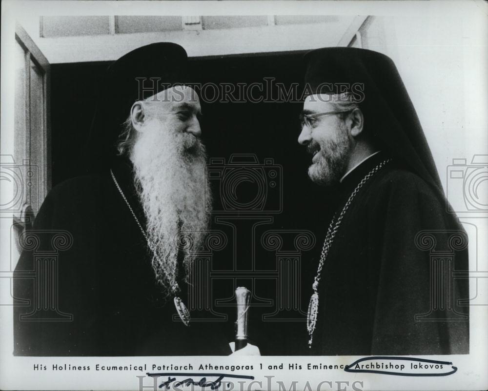 1959 Press Photo Patriarch Athnogoras Archbishop Lakovos - RSL86363 - Historic Images