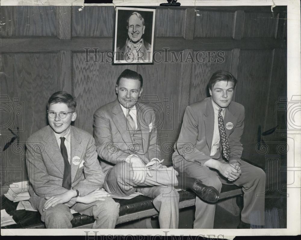 1950 Press Photo Stateman Henry Cabot Lodge and his sons - RSL06151 - Historic Images