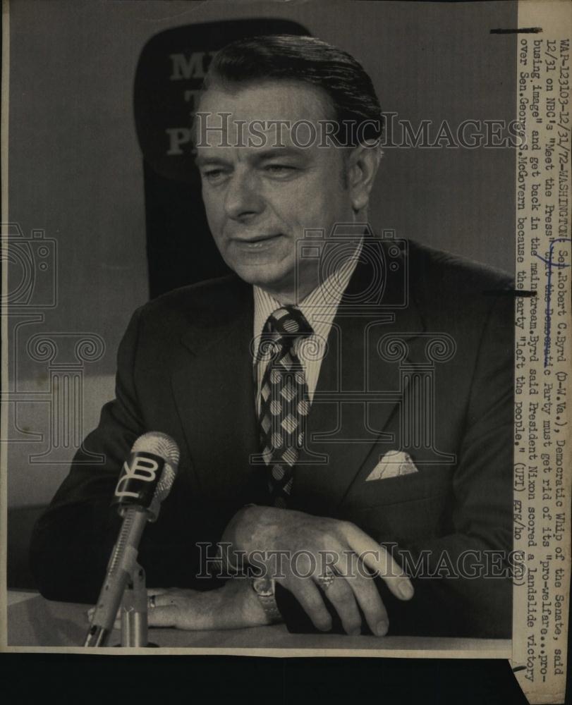 1972 Press Photo Robert C Byrd, US Senate, West Virginia - RSL93917 - Historic Images