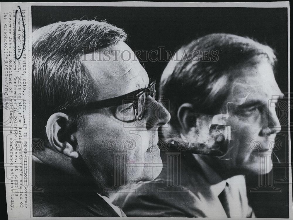 1969 Press Photo Ill Gov Richard Ogilvie & La Gov John McKeithan - RSL85601 - Historic Images