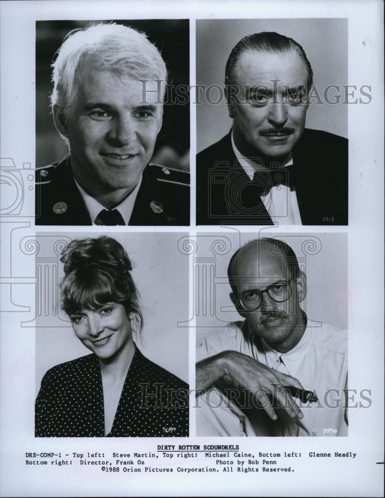 1988 Press Photo Steve Martin Michael Caine Glenne Headly Frank Oz Director - Historic Images