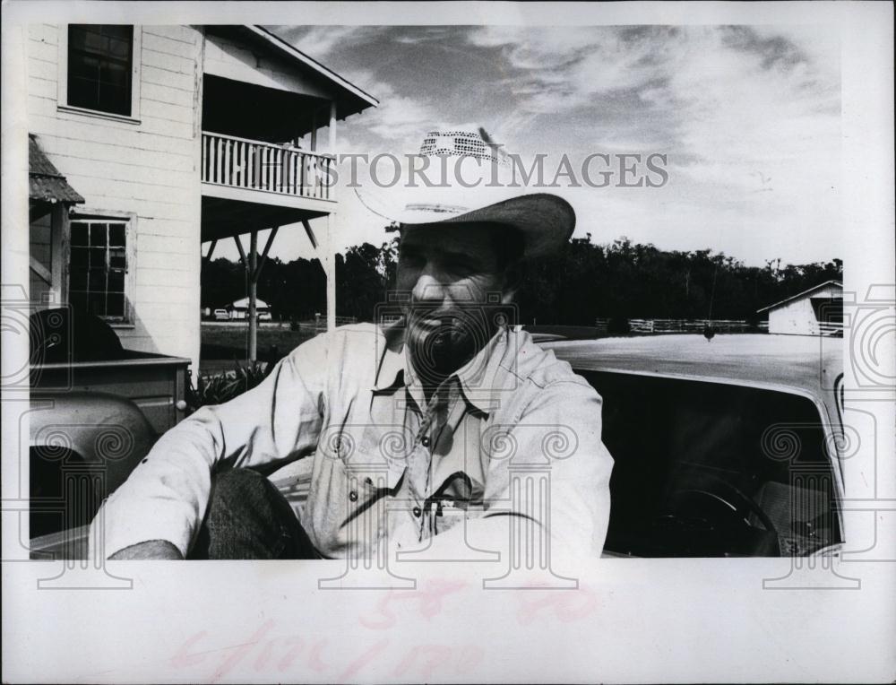 1972 Press Photo Allison Toulison, ranch foreman in Chaville Co Fla - Historic Images