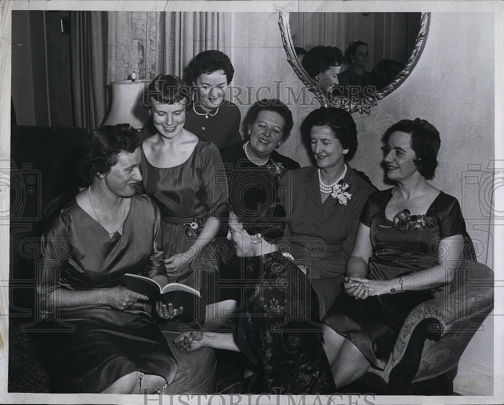 1959 Press Photo Mrs Paul Viano, Mary Rockwood, G Leady, M Maguire, L Hinckley - Historic Images