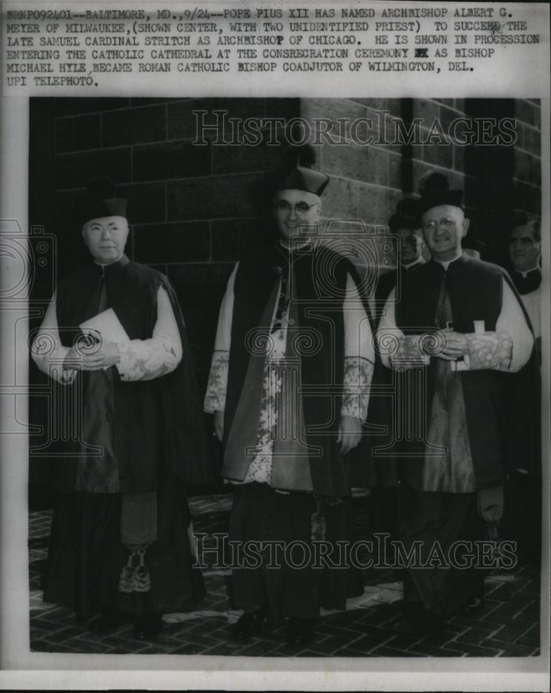 1958 Press Photo Pope Pius XII named Archbishop Meyer - RSL82815 - Historic Images